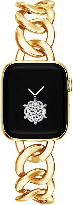 Kolgios 38/40/41mm 42/44/45/46mm Cool Women Chain Smartwatch Bands Compatible for Apple Watch Ban... | Amazon (US)