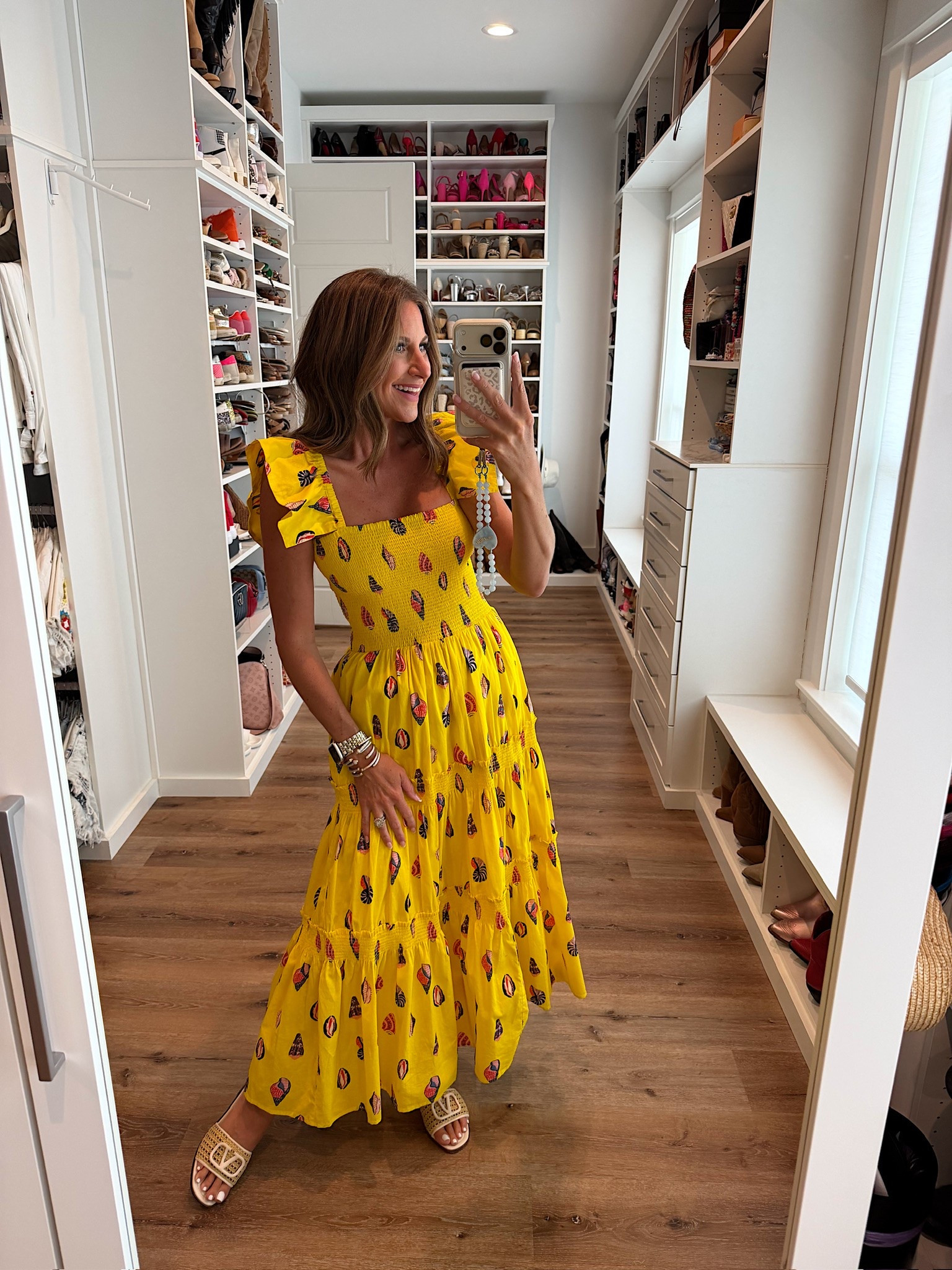 In a small maxi dress, sandals and accessories- fits tts.

#LTKootd #LTKgrwm #LTKSeasonal