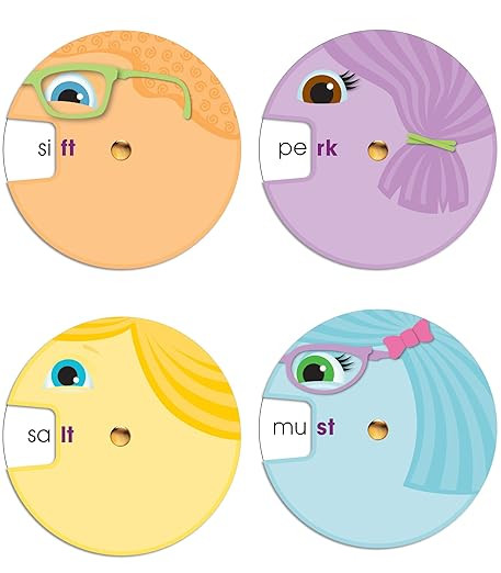 Carson Dellosa Word Wheel Ending Blends Cutouts, 36 Blends and Digraphs Cutouts for Bulletin Boar... | Amazon (US)