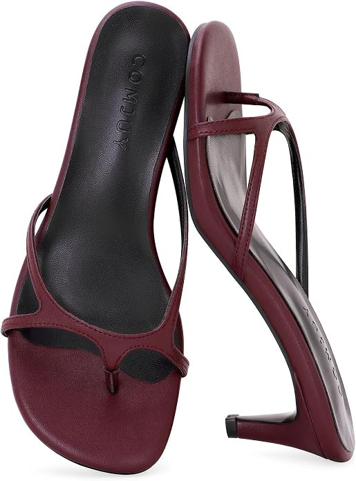 Womens Kitten Heels 2 Inch Heeled Flip Flop Thong Sandals | Amazon (US)