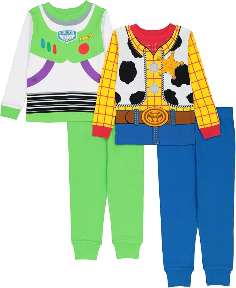 Disney Boys' 4-Piece Snug-fit Cotton Pajamas Set | Amazon (US)