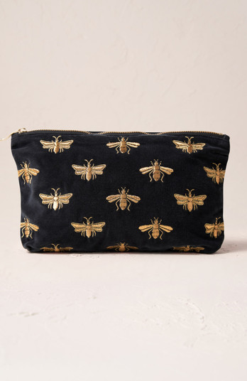 Honey Bee Velvet Everyday Pouch | Nordstrom