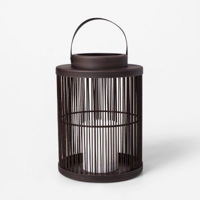 Vertical Weave LED Battery Operated Outdoor Lantern - Threshold™ | Target
