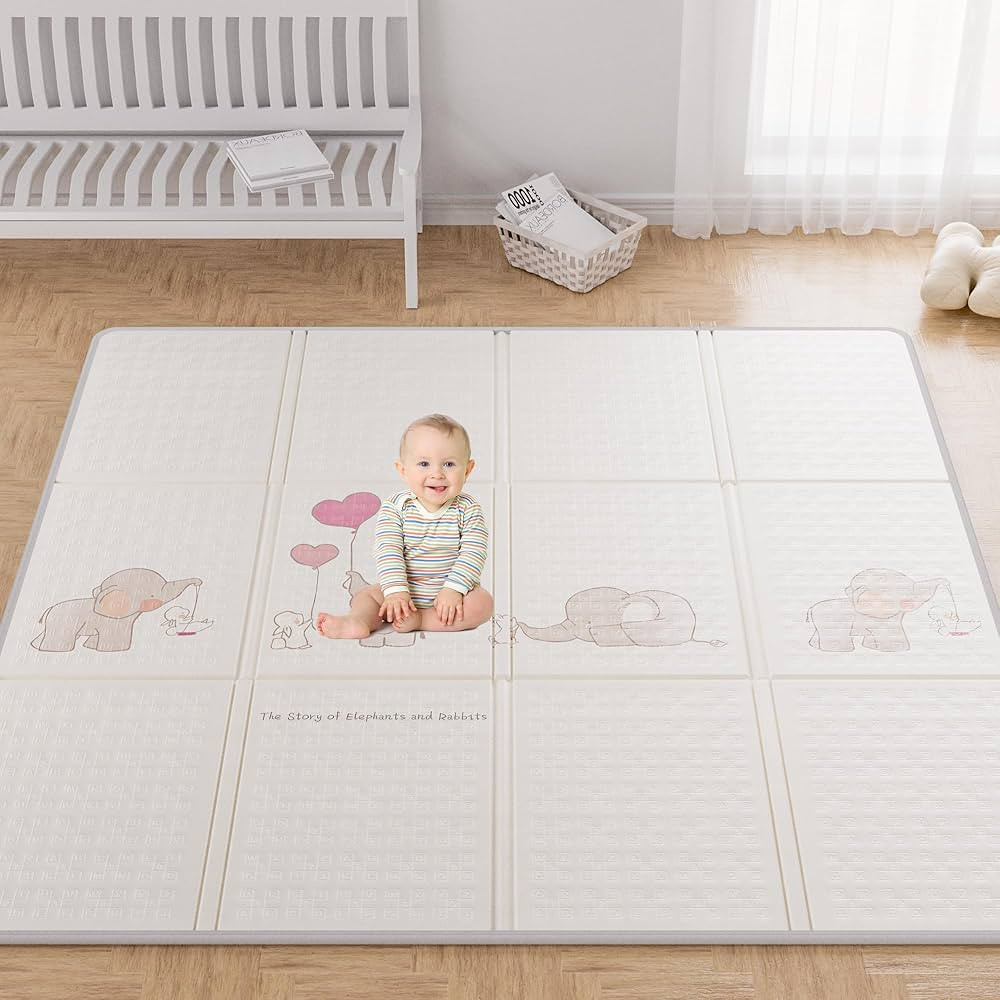Baby Play Mat, 59x59 Inch Foldable Play Mats for Babies and Toddlers, Waterproof & Anti-Slip Reve... | Amazon (US)