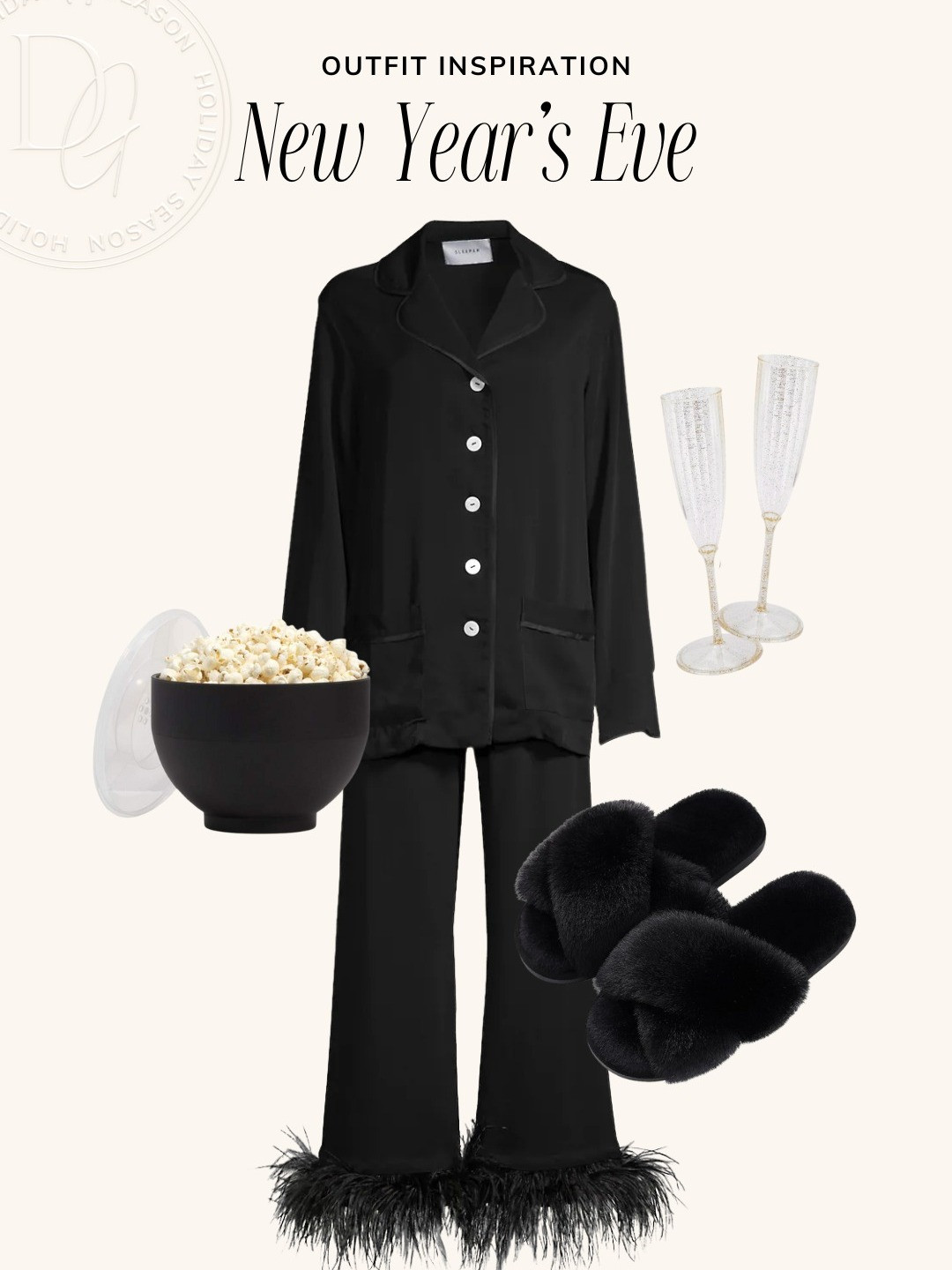 NYE Outfit 〰️ Cozy night in

New Year’s outfit, cozy NYE, cozy New Years, NYE pajamas, holiday pajamas, pajama set, matching PJs, feather pajamas 

 

#LTKHoliday #LTKSeasonal