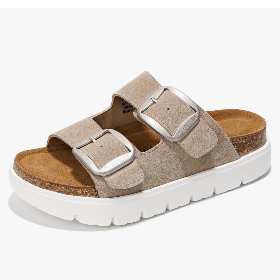 Cool toned platform Birkenstock dupe! Hocsummer 

#LTKShoeCrush #LTKFindsUnder100