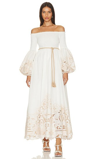 Devi Dress in Ivory & Beige | Revolve Clothing (Global)