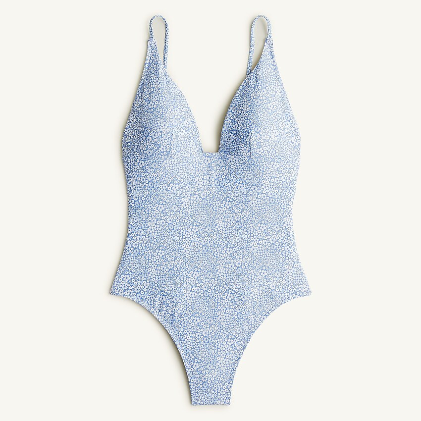 Plunge one-piece in Liberty® Jacqueline's Blossom fabric | J. Crew US