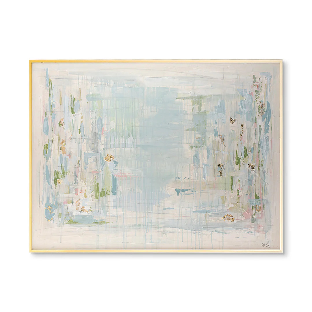 Soft Blue and Green Abstract Landscape | Urban Garden Prints