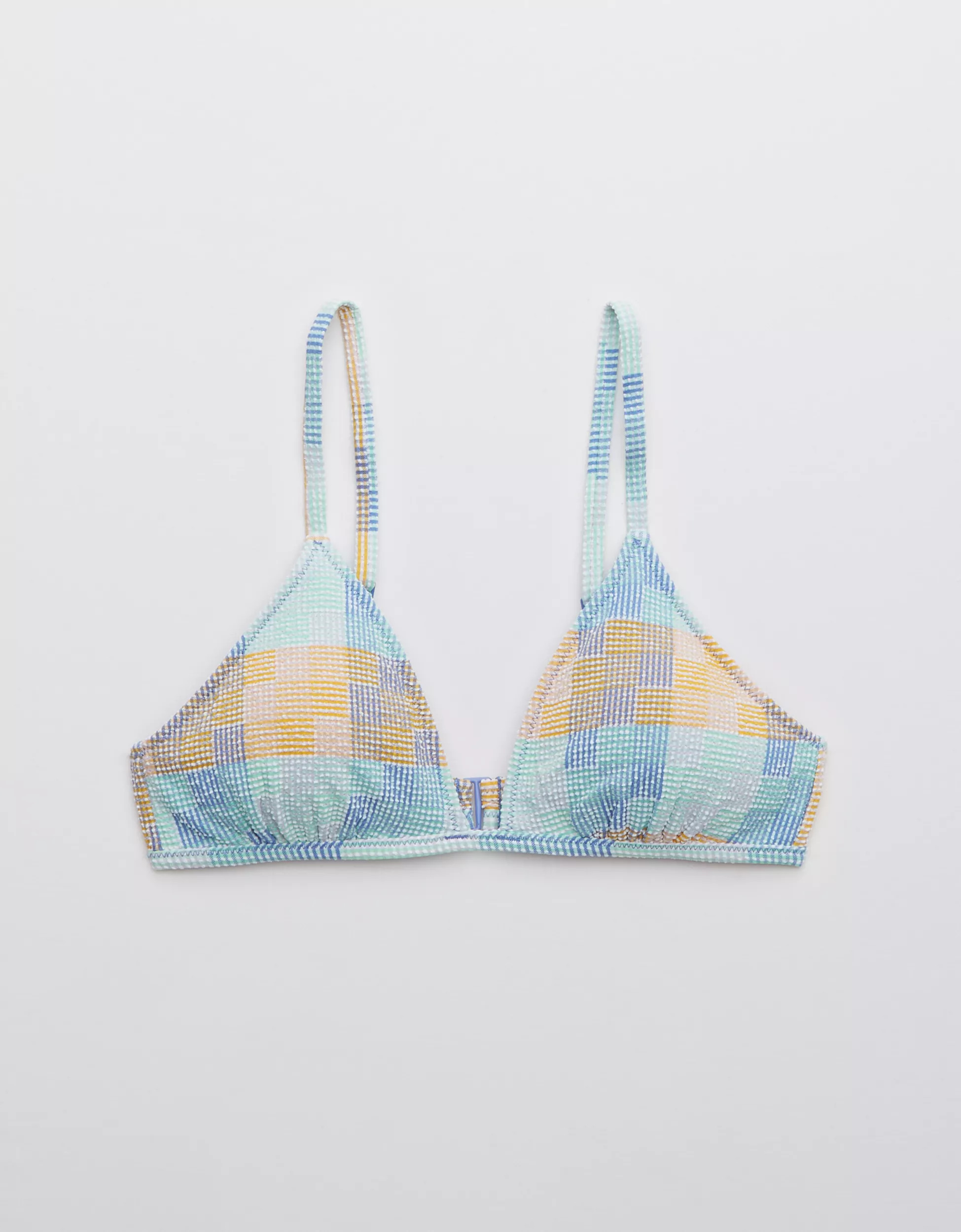 Aerie Patchwork Triangle Bikini Top | American Eagle Outfitters (US & CA)