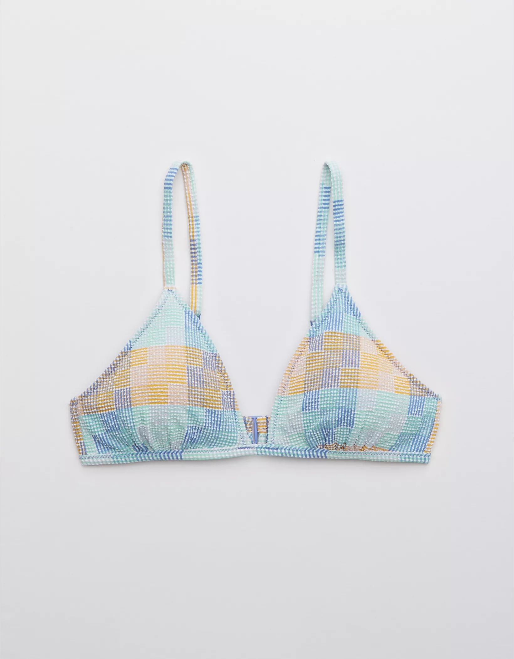 Aerie Patchwork Triangle Bikini Top | American Eagle Outfitters (US & CA)