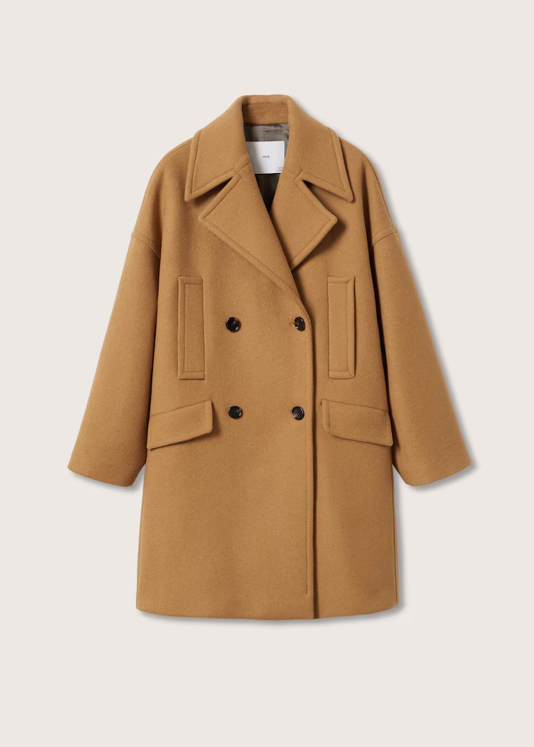 Pocketed wool coat | MANGO (UK)
