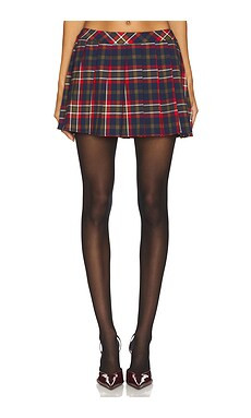 MAJORELLE Lara Mini Skirt in Red Multi Plaid from Revolve.com | Revolve Clothing (Global)