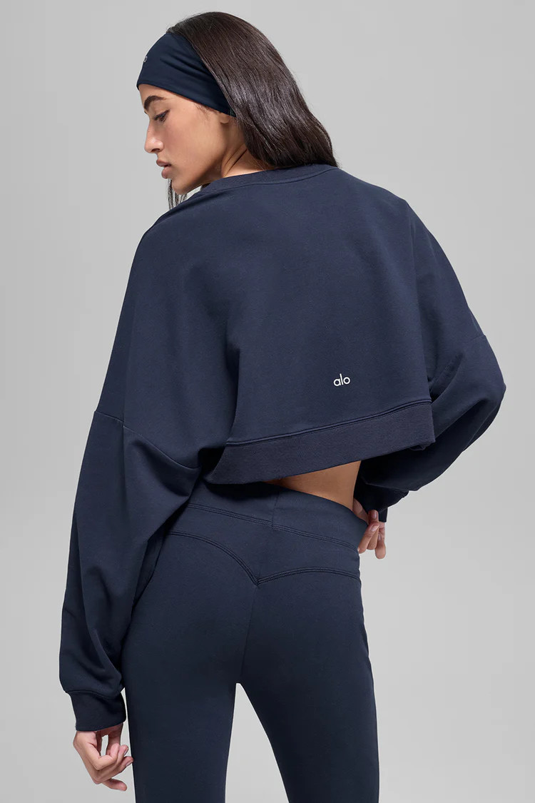 Cropped Sway Crew Neck Pullover | Alo Yoga (US)
