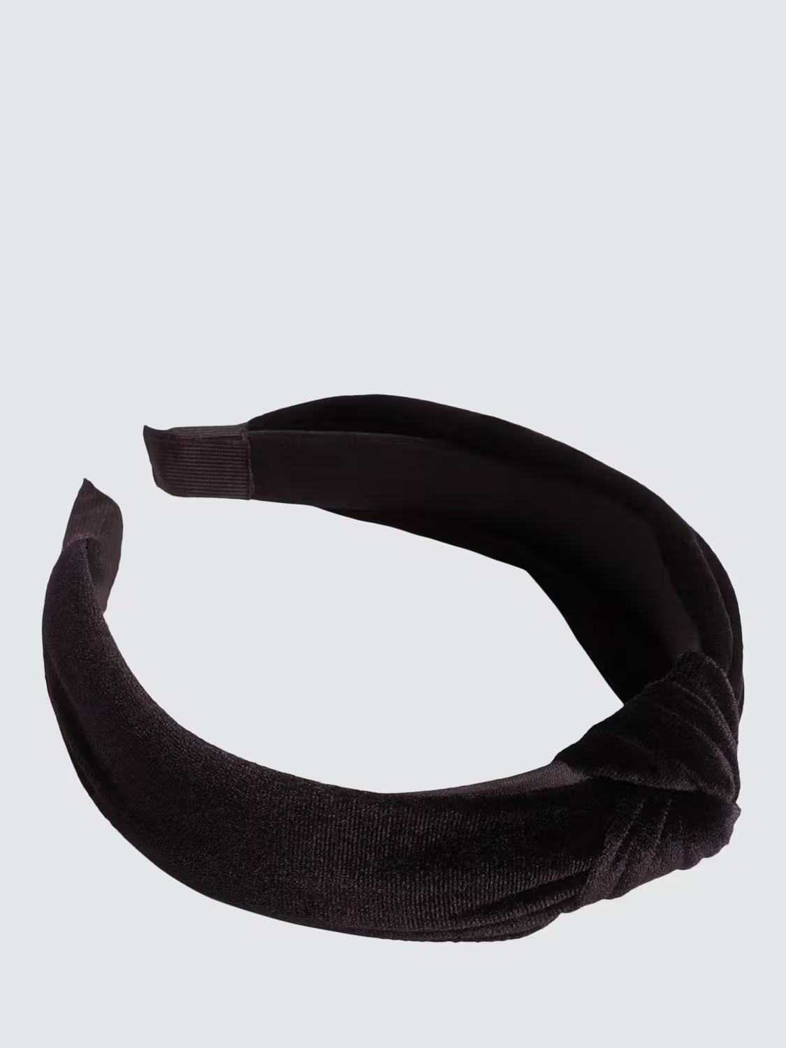 Bloom & Bay Petunia Knot Velvet Headband, Black | John Lewis (UK)