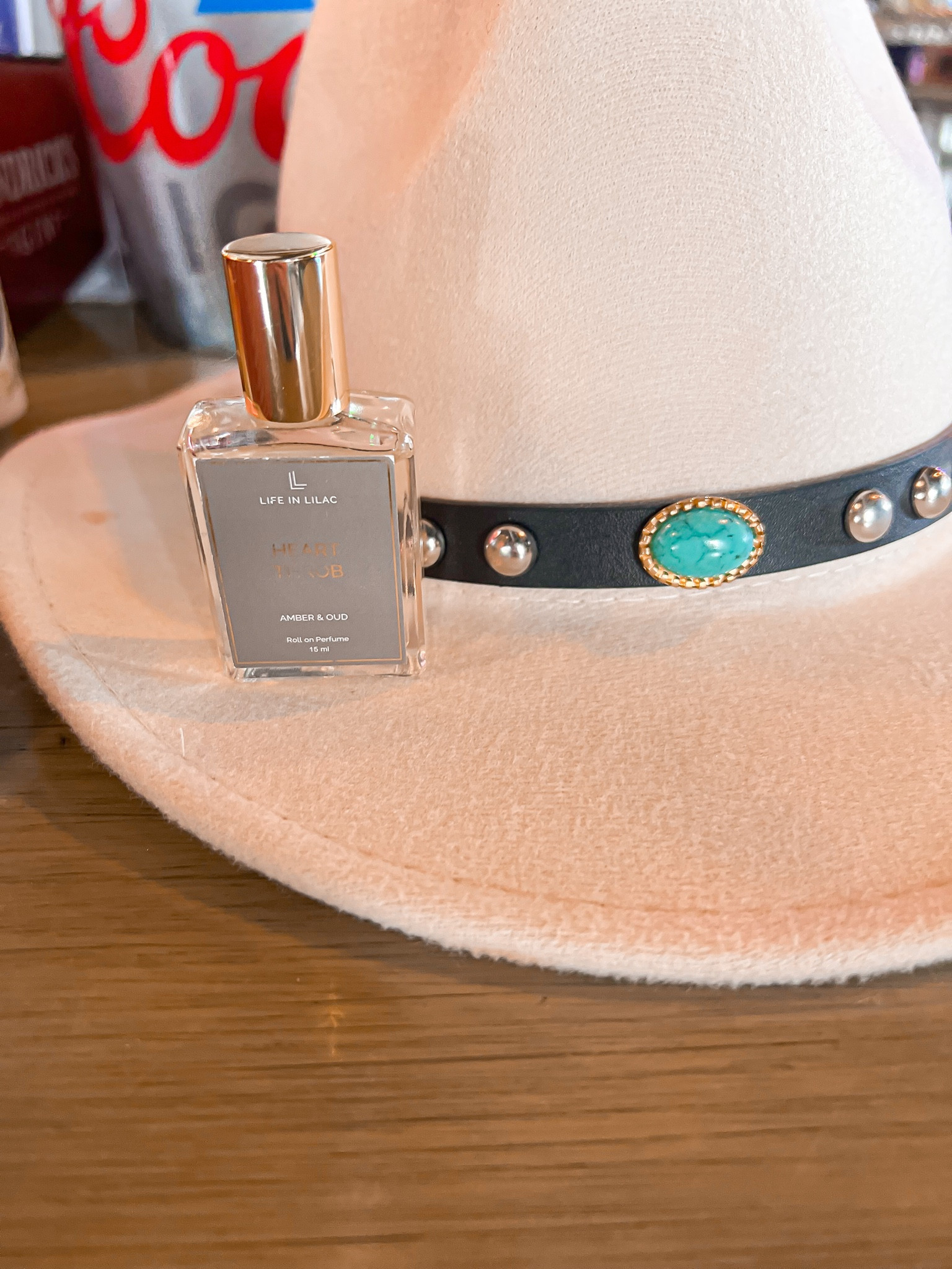 Little details ✨

Life in lilac is my go to perfume! Great scents and long lasting - easily throw it in your bag to take anywhere. 

This hat is great for concerts, vacations and the upcoming fall season ✨

Jen reed, life in lilac, perfume, roll on perfume, home fragrance, home finds, western  hat, western accessories, turquoise hat, concert look 

#LTKhome #LTKFind #LTKstyletip