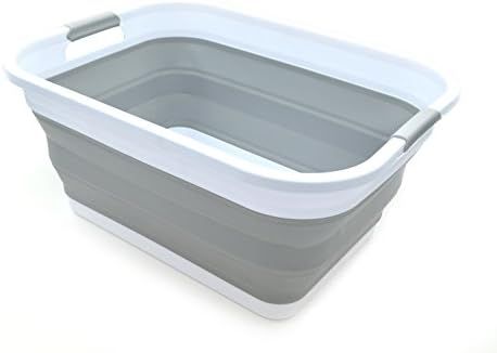 SAMMART 41L (10.8 gallon) Collapsible Plastic Laundry Basket - Foldable Pop Up Storage Container/... | Amazon (US)
