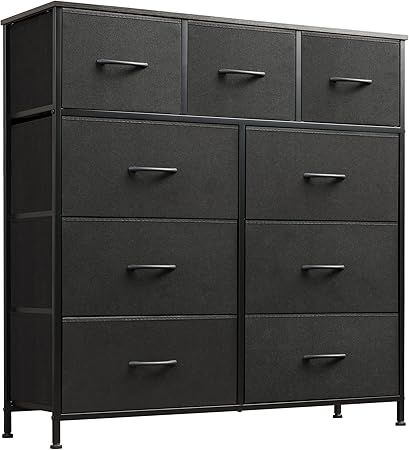 WLIVE 9-Drawer Dresser, Fabric Storage Tower for Bedroom, Hallway, Nursery, Closets, Tall Chest O... | Amazon (US)
