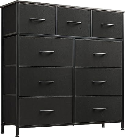 WLIVE 9-Drawer Dresser, Fabric Storage Tower for Bedroom, Hallway, Nursery, Closets, Tall Chest O... | Amazon (US)