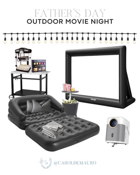 Try out an outdoor movie night set-up this Father's day for a different bonding experience! A great way surprise to your husband, dad, uncle, or dad-in-law!
#patiosetup #outdooractivities #hostesslife #summermusthaves

#LTKSeasonal #LTKStyleTip #LTKGiftGuide