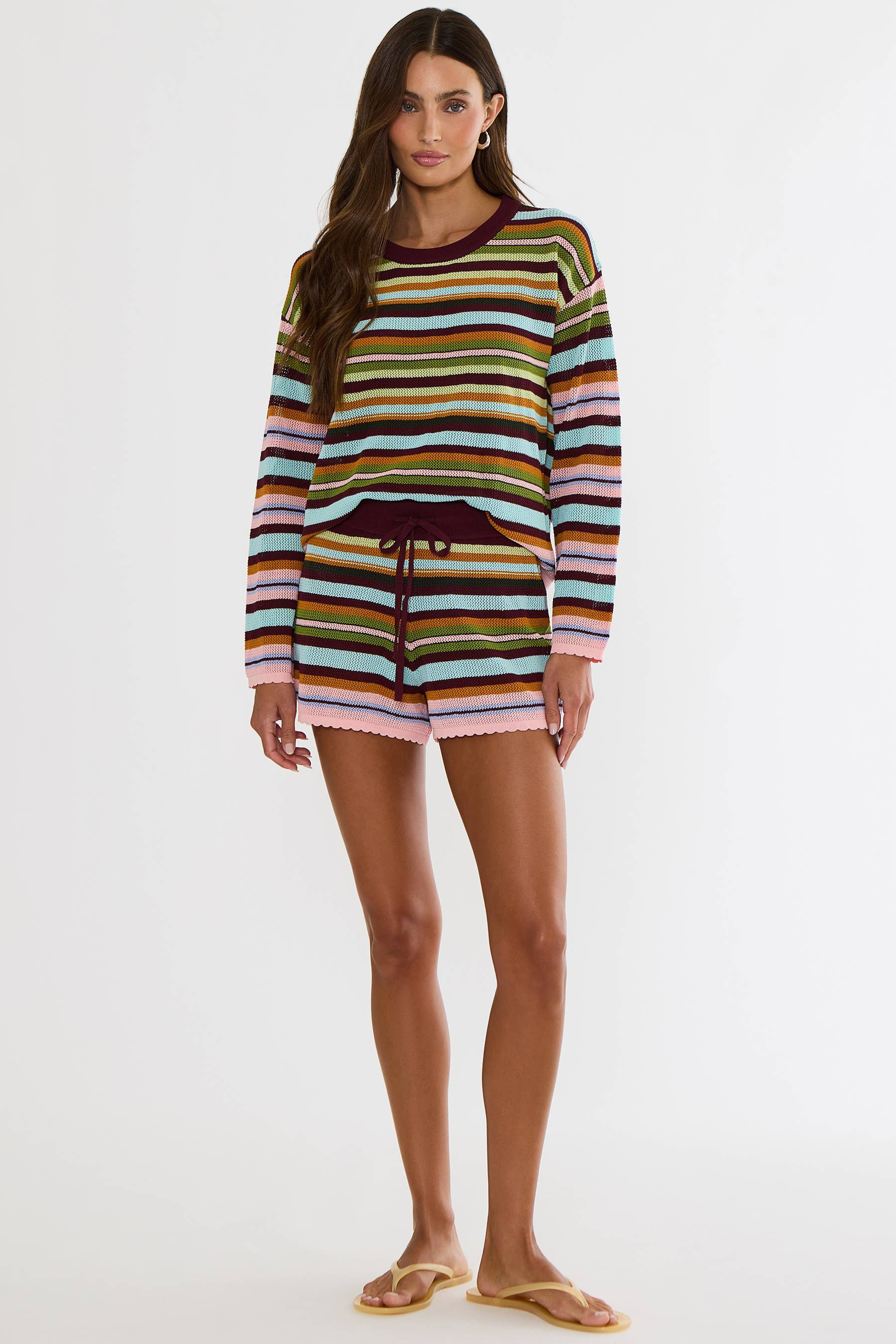 Balboa Short Paradise Stripe | Women's Striped Knit Shorts | Beach Riot | Beach Riot
