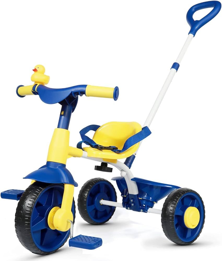 KRIDDO 2 in 1 Kids Tricycles Age 18 Month to 3 Years, EVA Wheels Upgraded Trikes Gift for Toddler... | Amazon (US)
