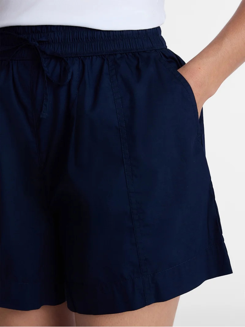 Time and Tru Women's Poplin Shorts, Sizes XS-XXXL | Walmart (US)