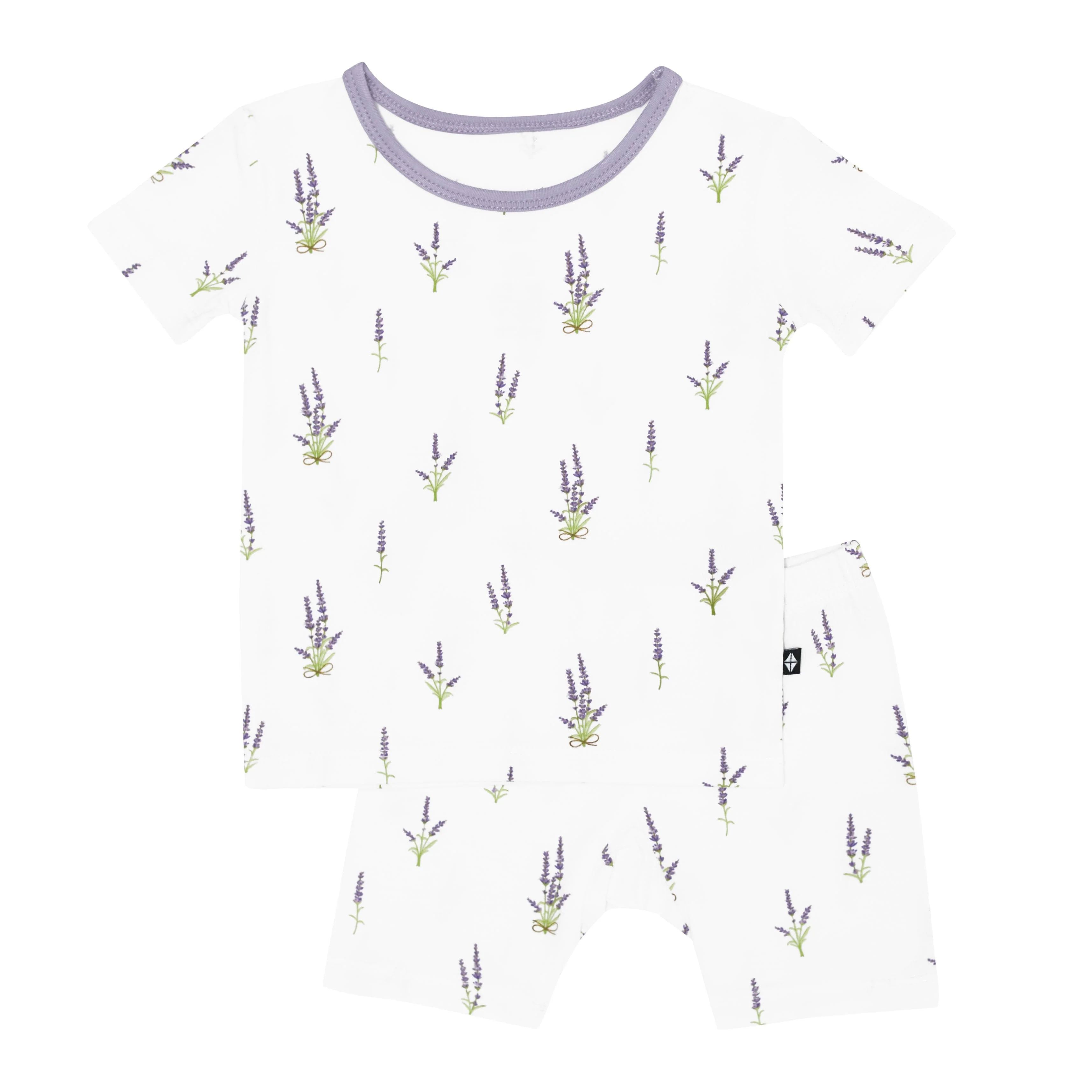 Short Sleeve Pajamas in Lavender | Kyte BABY
