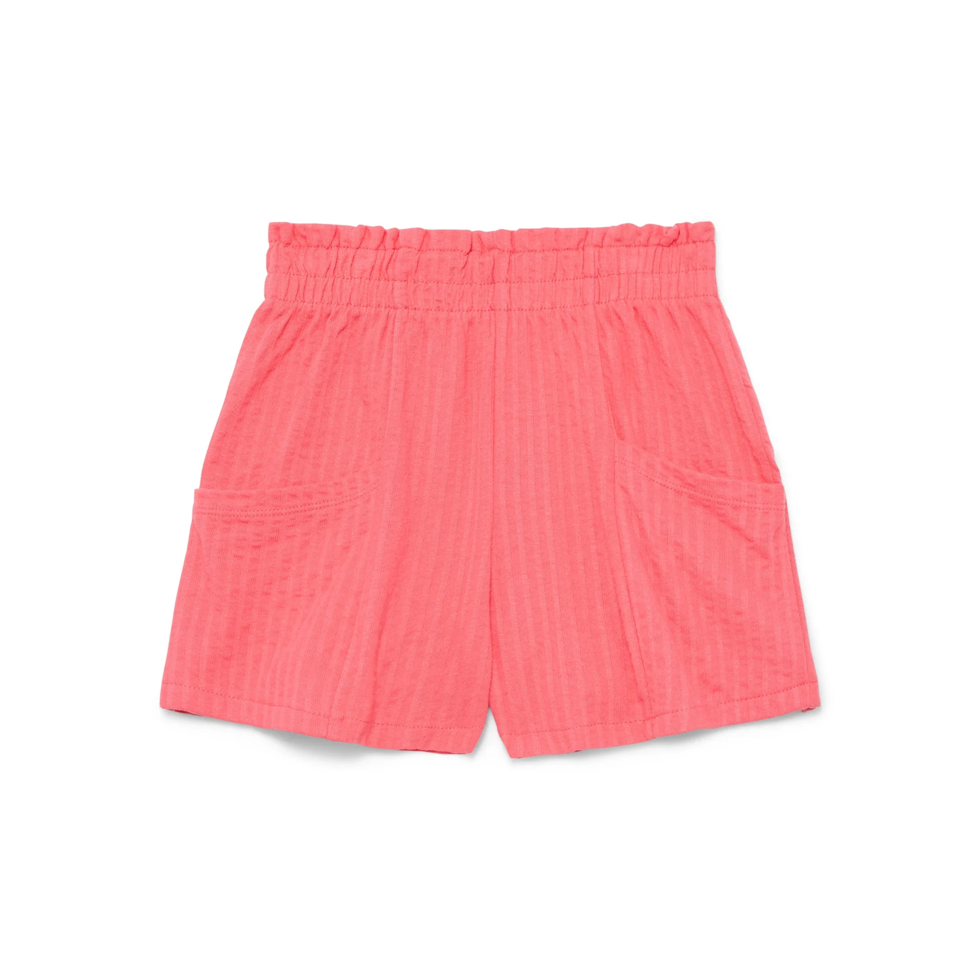Wonder Nation Little Girls Knit Paperbag Shorts, Sizes 4-10 | Walmart (US)