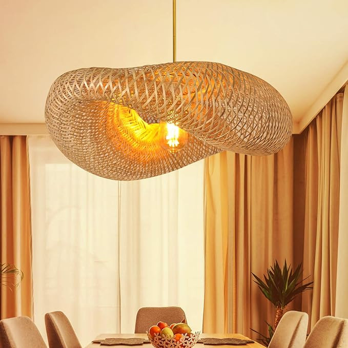Bamboo Pendant Light Rattan Chandelier Bird Nest with no Bulb | Amazon (CA)