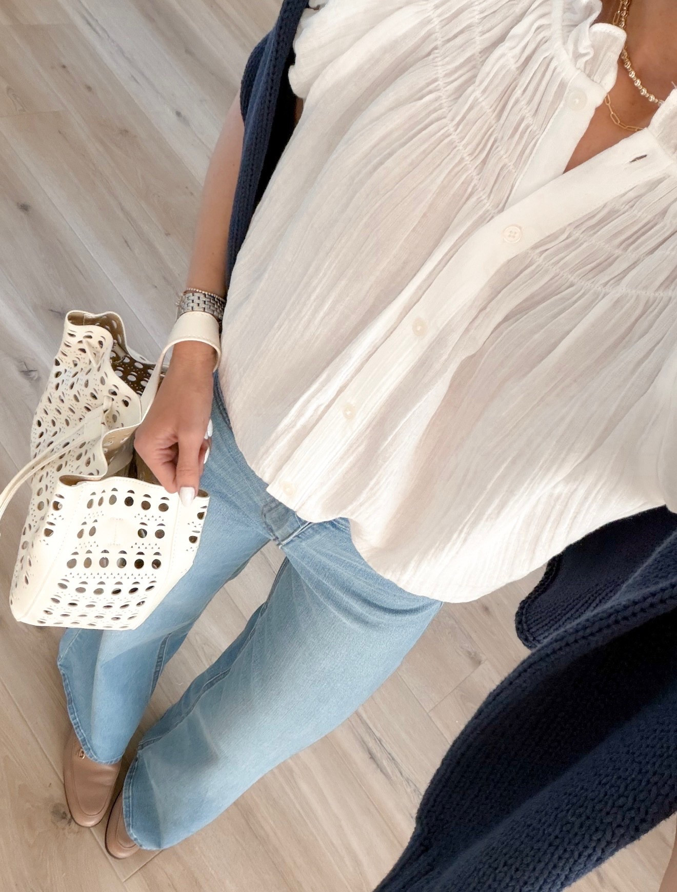 an easy elevated everyday look. flowy blouse + denim + neutral accessories… simple but feels so put together

everyday outfit, casual chic, neutral style, effortless outfit, spring style, annabrstyle 

#LTKootd #LTKOver40 #LTKSeasonal