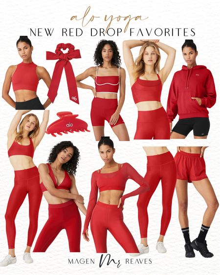 Alo yoga red drop - red outfits - red finds - red fashion - workout gear - yoga gear - all red 

#LTKfit #LTKSeasonal #LTKstyletip