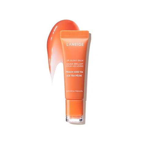 LANEIGE Lip Glowy Balm, Peach Iced Tea: Sheer Tinted Lip Moisturizer with Shea Butter, for Hydrating Shine & Soft Lips | Amazon (US)