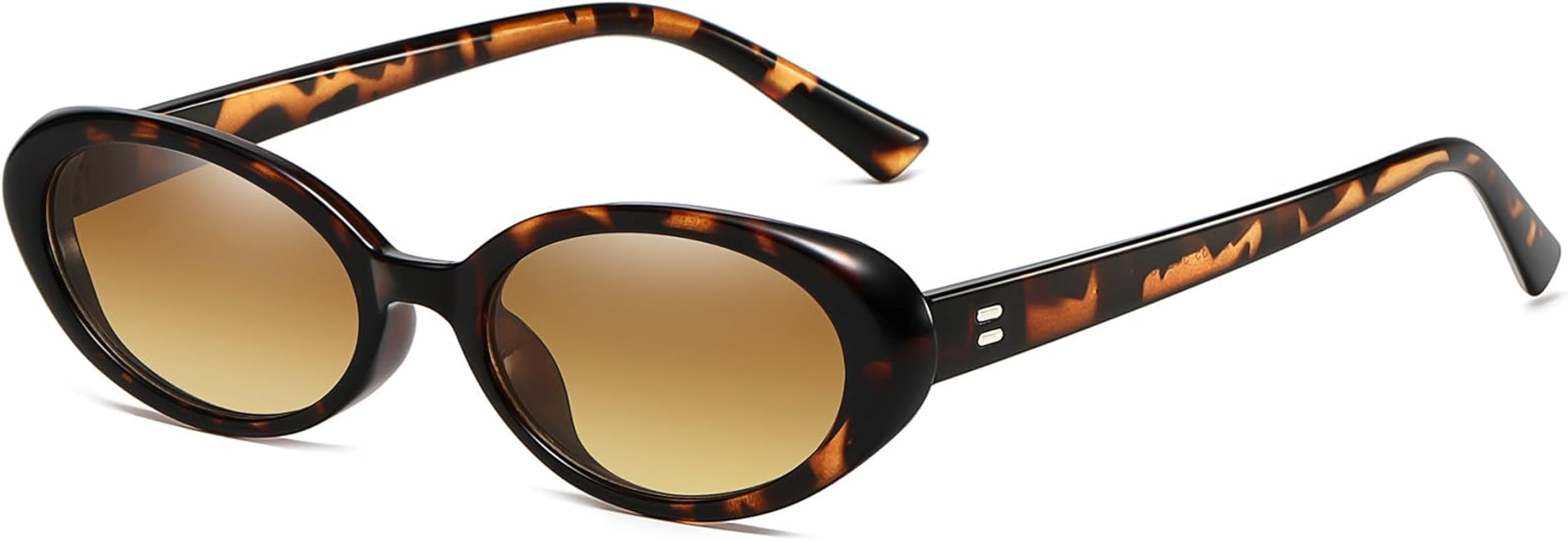 Retro Oval Sunglasses for Women Men Fashion Small Oval Sunglasses 90s Vintage Shades | Amazon (US)