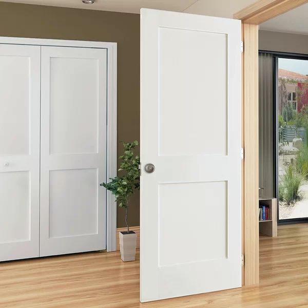 Paneled Solid Wood Painted Shaker Standard Door | Wayfair North America