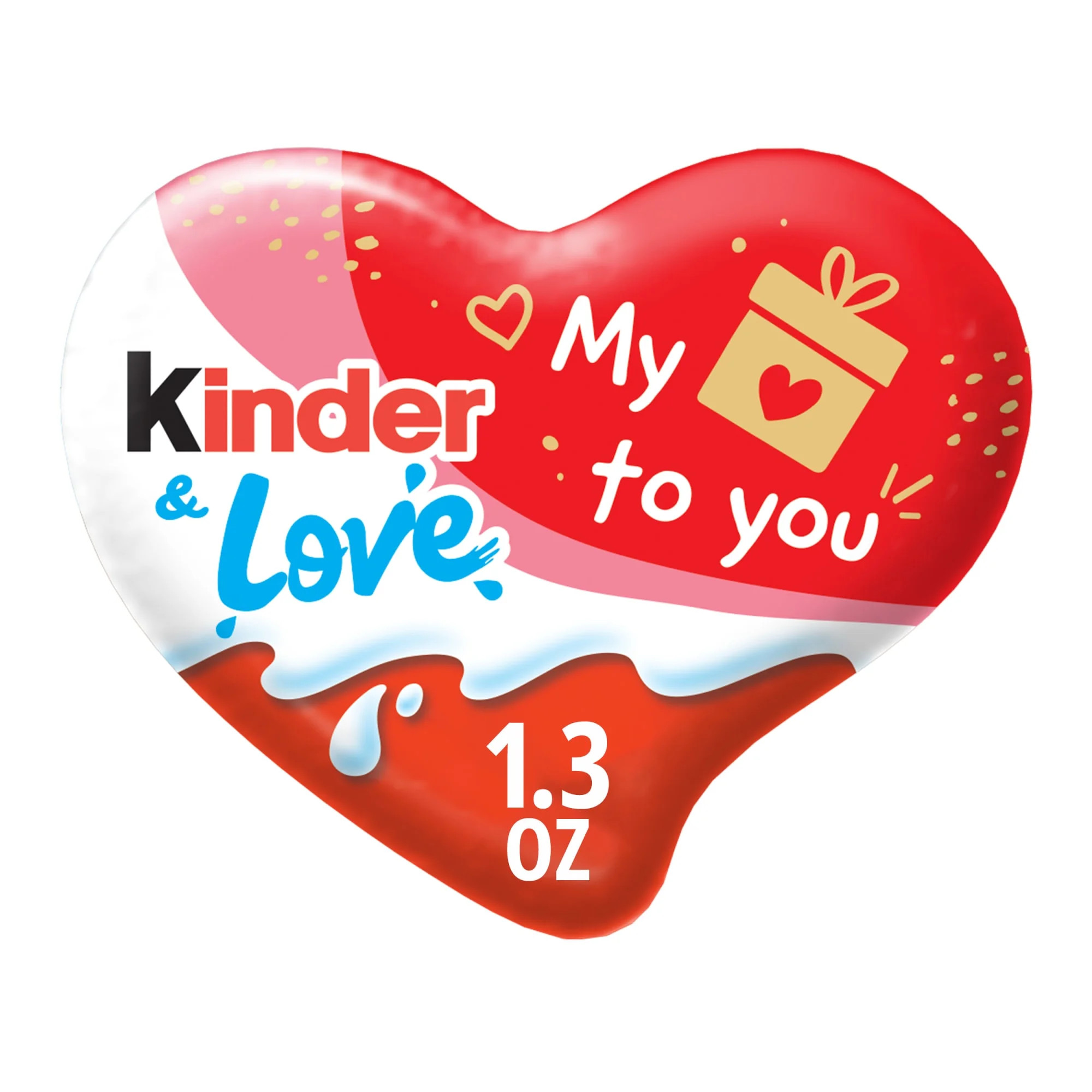 KINDER & LOVE Milk Chocolate Hearts with Creamy Filling, Valentine's Day Treat, 1.3oz / 37g, with... | Walmart (US)