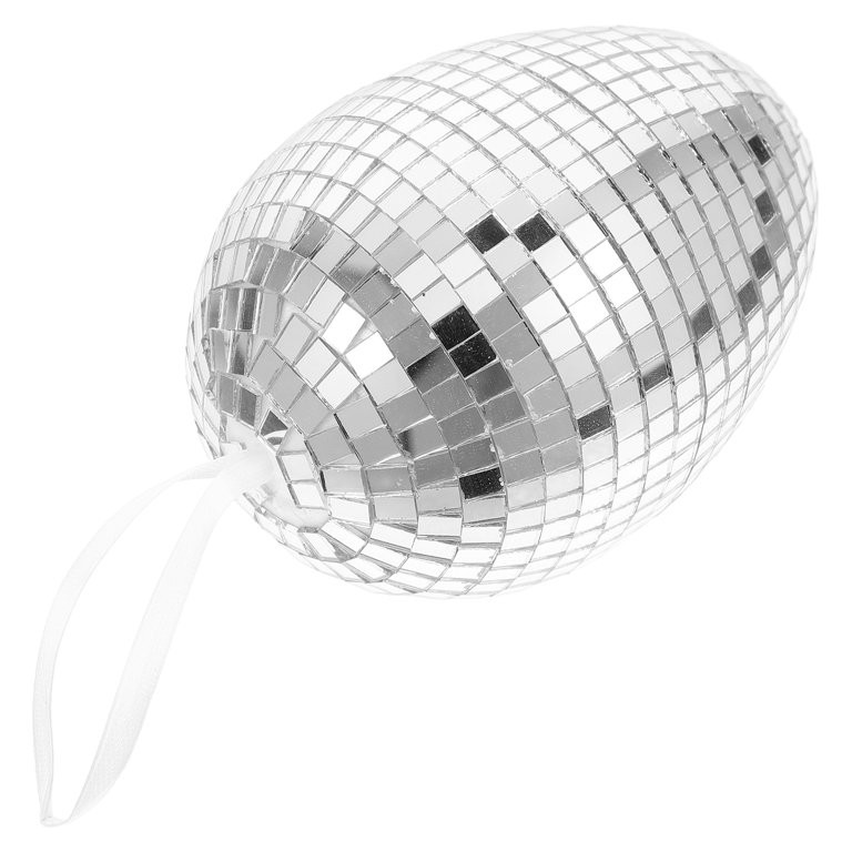 Small Silver Hanging Ball Easter Eggs Mini Disco Balls Reflective Mirror Ball Ornaments for Party... | Walmart (US)
