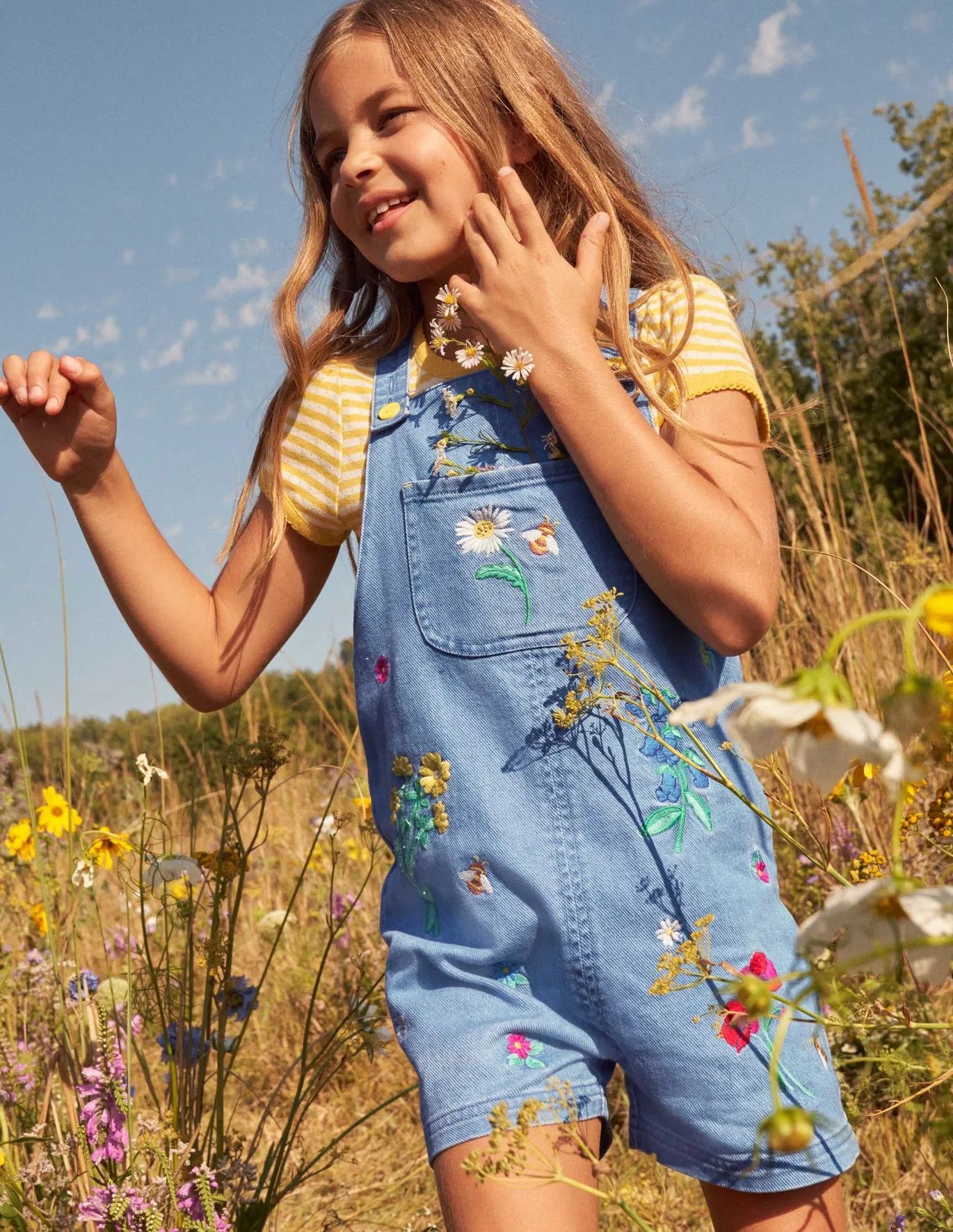Embroidered Short Overalls | Boden (US)