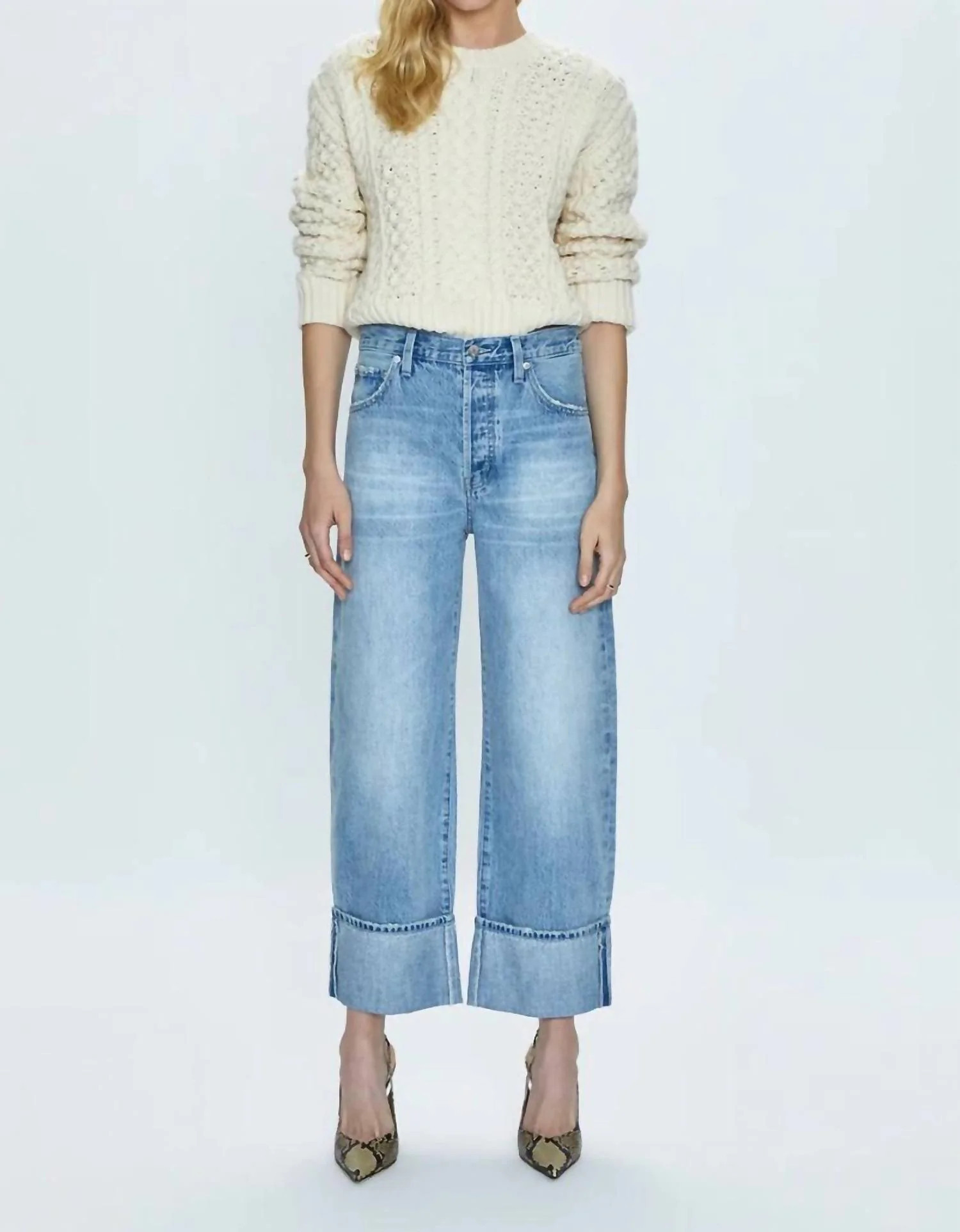 Ryder High Rise Cuffed Straight Jeans In Essex | Shop Simon