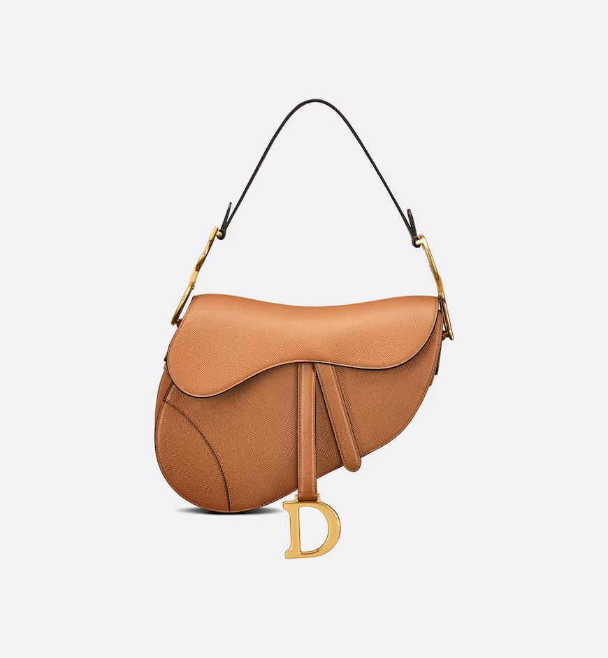 Saddle Bag Cognac-Colored Grained Calfskin | DIOR | Dior Beauty (US)