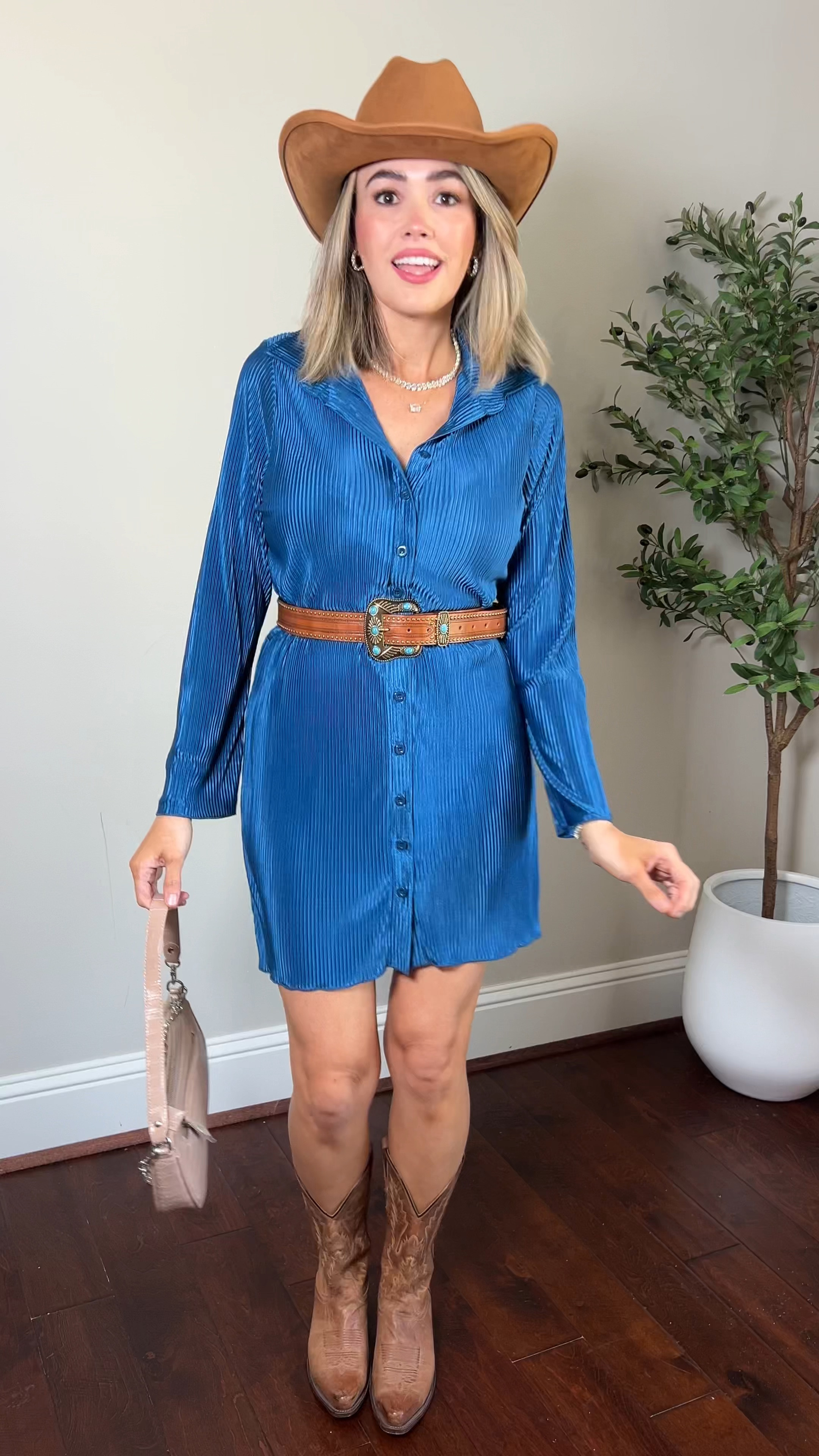 Rodeo look!

Dress comes in a ton of colors super comfy and fits tts. It does come with a removable belt. 
I added a western style belt! 
Tote bag is so cute, I have it in silver too.
This cowgirl hat is such good quality, I have it in white too! 
My jewelry is Melinda Maria and the best quality. Use code Janie for 10% off. 
Boots are super old but I’m linking a few newer styles. 

#LTKfindsunder50 #LTKover40 

#LTKSeasonal