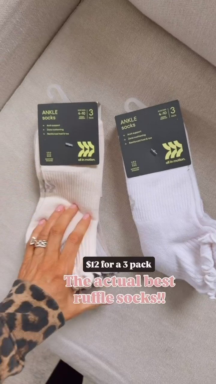 These are my favorite socks 👏🏼 I love the ruffle detail! I wear them for working out, lounging & everyday wear!

Loverly Grey, Target find, ruffle socks, active socks

#LTKActive