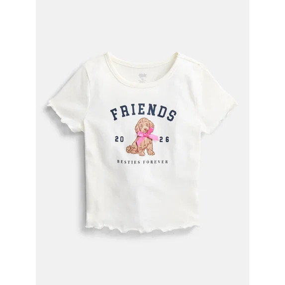 Wonder Nation Toddler Girls Graphic Tee with Short Sleeves, Sizes 18M-5T | Walmart (US)