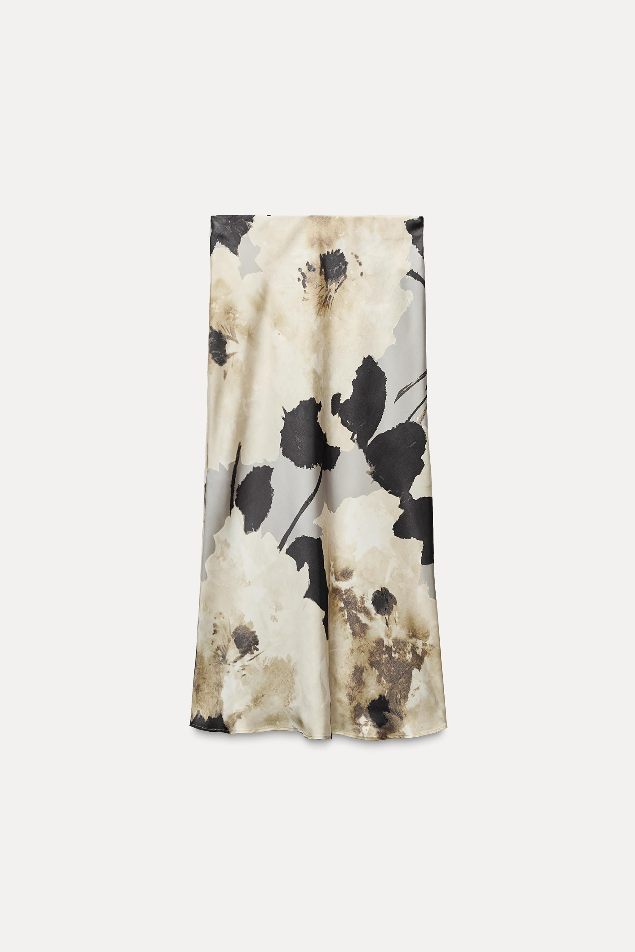SATIN EFFECT PRINT MIDI SKIRT | Zara US