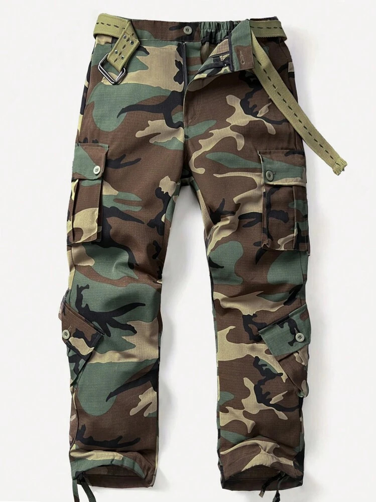 Manfinity LEGND Men's Casual Camouflage Printed Utility Pants | SHEIN