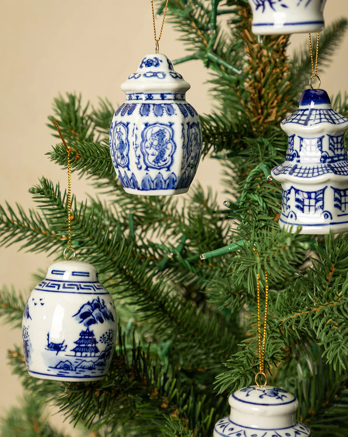 Stoneware Ginger Jar Ornaments (Set of 6) | McGee & Co. (US)