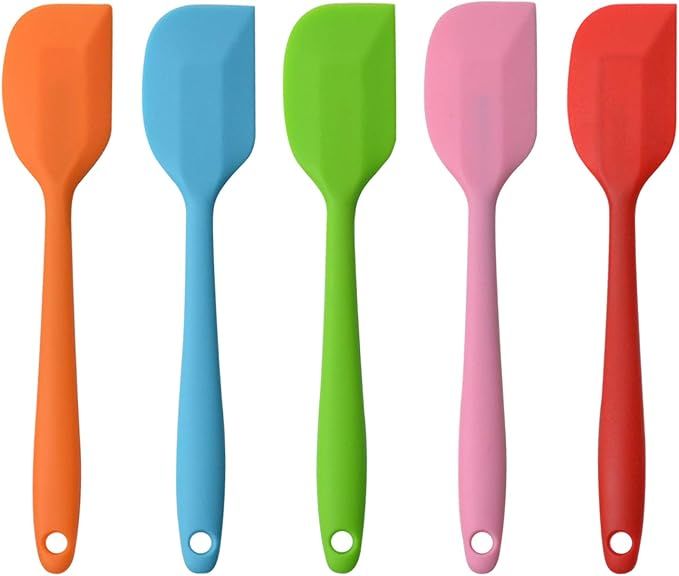 Silicone Spatulas, 8.5 inch Small Rubber Spatula Seamless One Piece Design Heat Resistant Non-Sti... | Amazon (US)