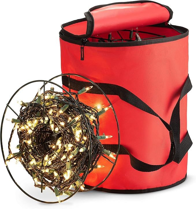 ZOBER Premium Christmas Light Storage Bag - with 3 Metal Reels to Store a Lot of Holiday Christma... | Amazon (US)