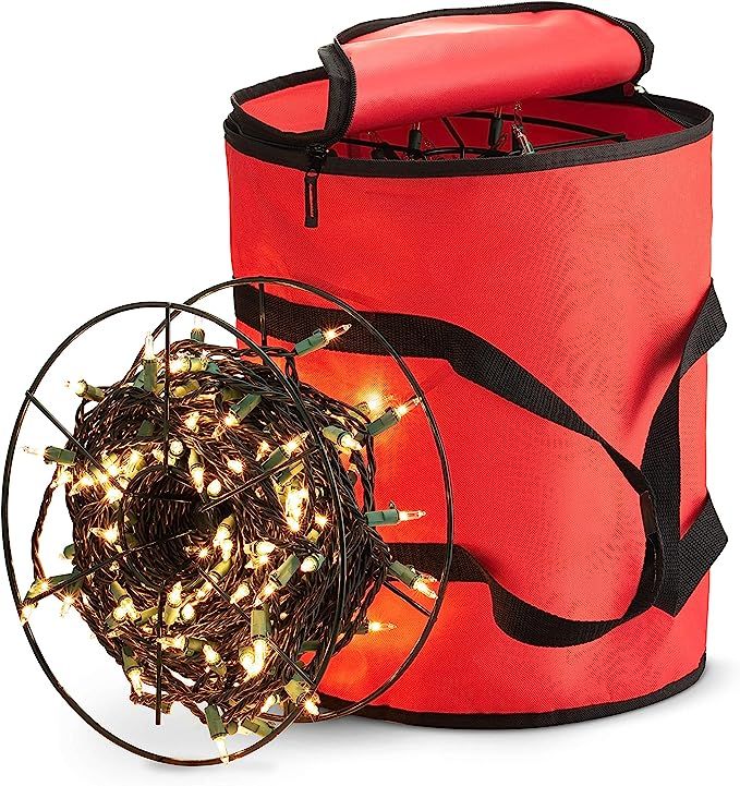 ZOBER Premium Christmas Light Storage Bag - with 3 Metal Reels to Store a Lot of Holiday Christma... | Amazon (US)
