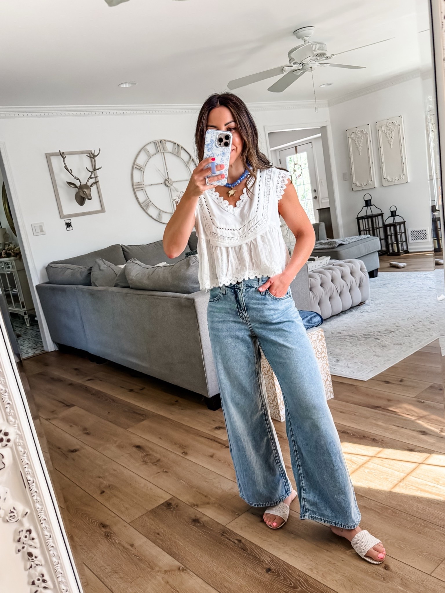 Small top. Wide leg jeans 25. Amazon fashion

#LTKSaleAlert #LTKOver40 #LTKPetite